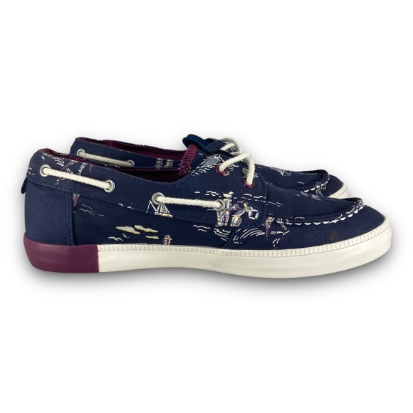 Timberland Newport Bay Canvas Oxford Boat Shoes A15N6 Navy Blue Purple Women 9 - Picture 3 of 10